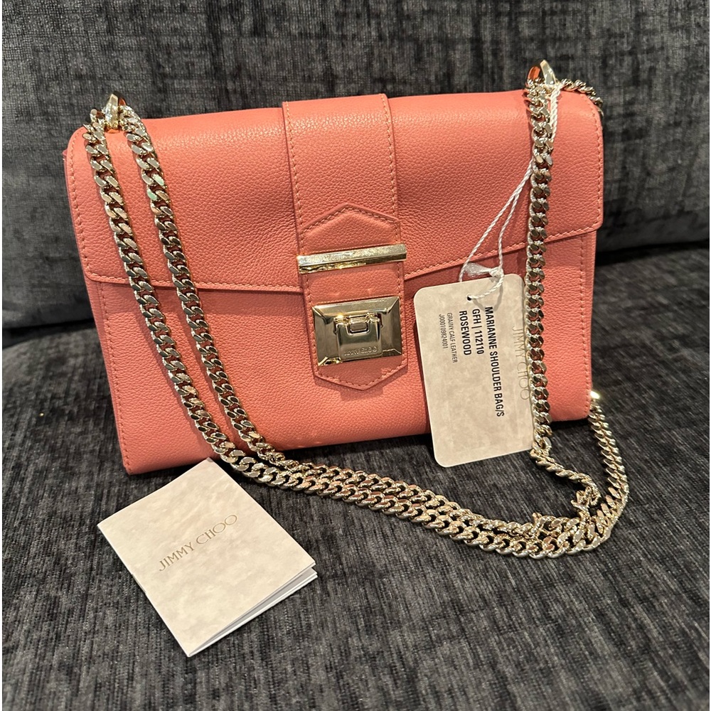 JIMMY CHOO Handbag/Shoulder/ Crossbody Bag in Beautiful Color.Genuine Leather